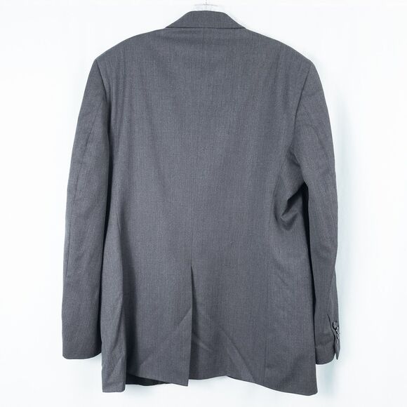 Banana Republic 100% Wool Three Button Blazer Jacket Mens 42R Charcoal Gray - Picture 2 of 16